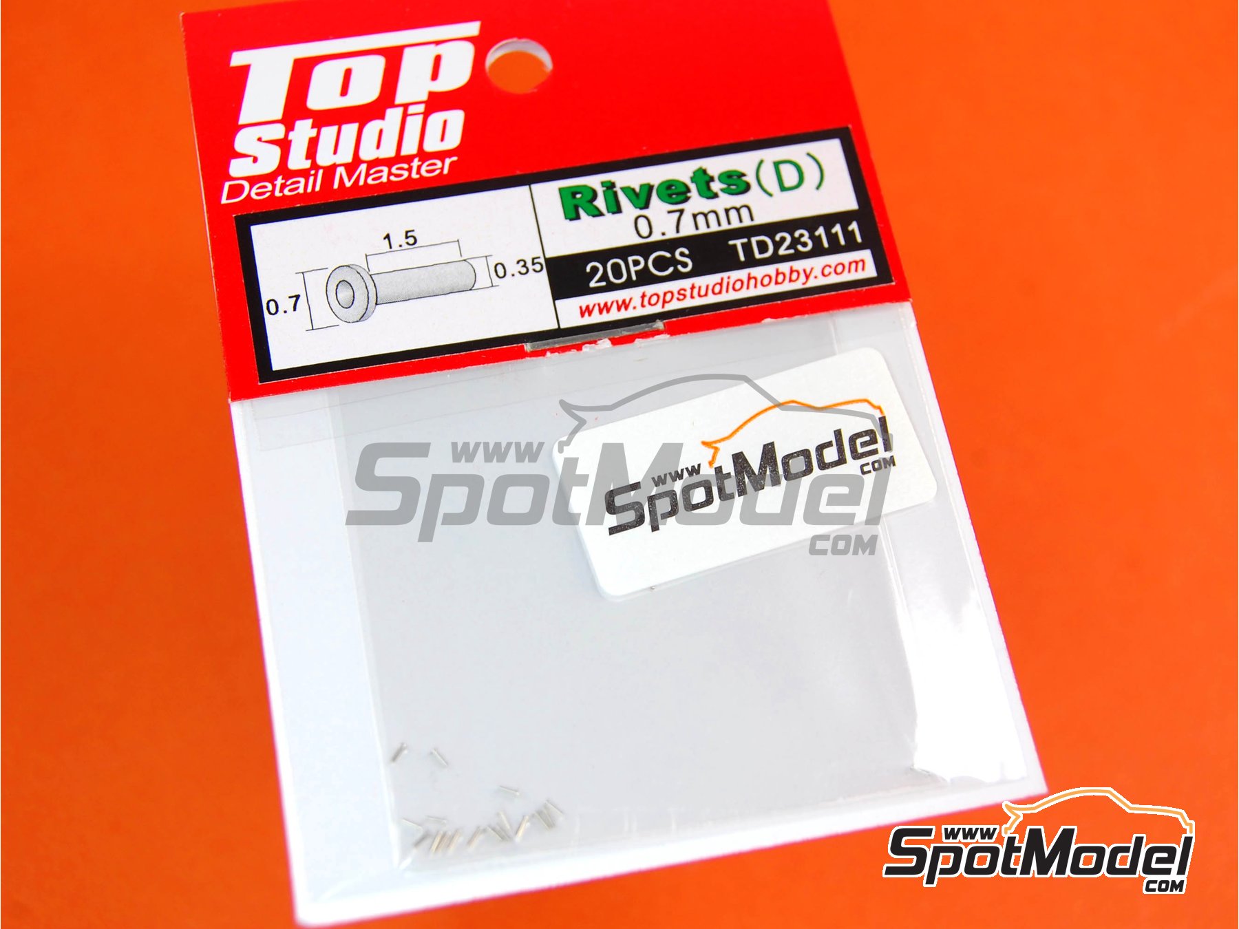 Top Studio TD23111 Rivets 0.7mm rivets 20 units (ref. TD23111